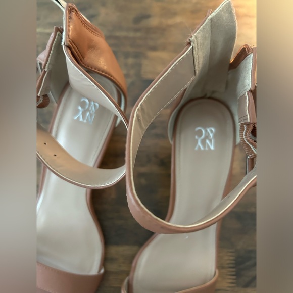 NY&C brown wedge sandals, size 10. - Picture 2 of 5